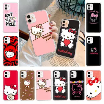 Чехол для Samsung A04 A14 A23 A34 A54 M23 M33 M52 M53 Realme 10 9 C30S C35 C55 VIVO Y02S Y21 Y51 X80 Pro Прозрачный чехол LI15 Hello Kitty Tecno Camon 18 бездна