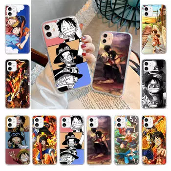 Чехол для Samsung A04 A14 A23 A34 A54 M23 M33 M52 M53 Realme 10 9 C30S C35 C55 VIVO Y02S Y21 Y51 X80 Pro Прозрачный чехол WI48 One Piece Brother Tecno Camon 18T эбеновый