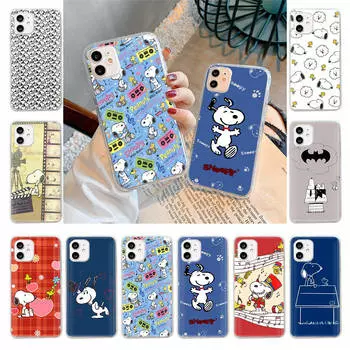 Чехол для Samsung A04 A14 A23 A34 A54 M23 M33 M52 M53 Realme 10 9 C30S C35 C55 VIVO Y02S Y21 Y51 X80 Pro Прозрачный чехол NI35 Веселый Снупи VIVO Y01 олений