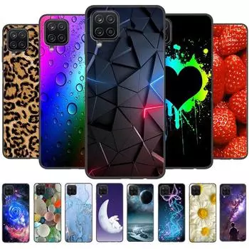 Чехол для Samsung A12, 2021, черные мягкие силиконовые чехлы из ТПУ для телефонов Samsung Galaxy A12 M12, чехол с крутым дизайном, чехол-бампер A 12 For Samsung M12