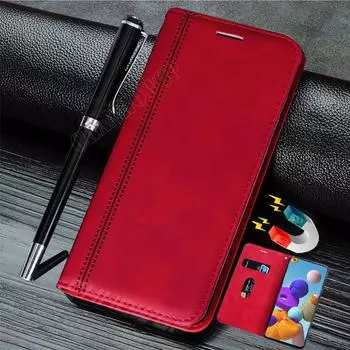 Чехол для Samsung A21S, магнитный кожаный чехол-раскладушка для телефона Samsung Galaxy A21S, чехол 6,5 дюйма, A 21S A21 S, роскошный чехол-бумажник, чехол Fundas Coque Capa Samsung Galaxy A21S красный