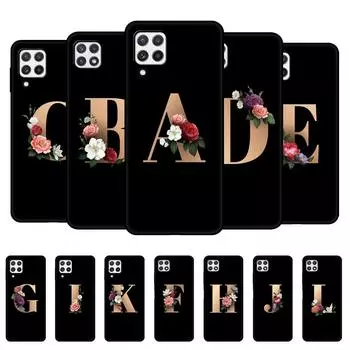 Чехол для Samsung A22, задняя крышка для телефона Samsung Galaxy A22 A22S 5G 4G GalaxyA22 A 22, черный чехол из ТПУ с забавным именем и буквой Samsung A22 4G