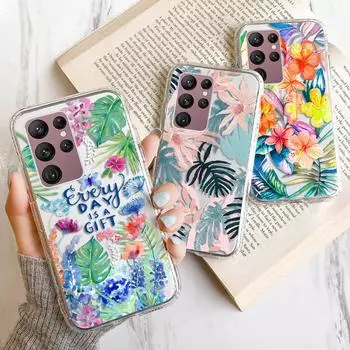 Чехол для Samsung A52, силиконовый чехол для Galaxy A52S 5G A51 A12 S22 Ulltra S20 FE S21 A32 4G A71 A21S A50 A30S Flower Funda A12