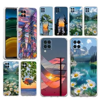 Чехол для Samsung A54 A52 A50 A70 A30 A40 A20S A20E A02S A12 A14 A22 A24 A42 A34 A32 5G A04s Чехол милый арт симпатичный инди ярко-розовый Samsung A32 4G