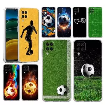 Чехол для Samsung A54 A52 A50 A70 A30 A40 A20S A20E A02S A12 A14 A22 A24 A42 A34 A32 5G A04s, чехол Football Passion, футбольный мяч Samsung A02S