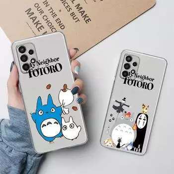 Чехол для Samsung Galaxy A13 A52 A51 A53 A12 A72 A73 A11 A33 A32 A71 A22 5G A41 A31 A21s Тоторо Ghibli Унесенные призраками мягкий чехол Samsung A11