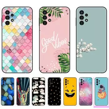 Чехол для Samsung Galaxy A13, чехол со смайликом и единорогом, милый индивидуальный мягкий силиконовый чехол из ТПУ для Samsung A13 Funda Couqe белый