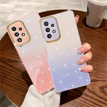 Чехол для Samsung Galaxy A13, роскошные чехлы для телефонов с градиентными блестками и блестками для Samsung Galaxy A13 A 13 4G 5G, мягкий защитный чехол из ТПУ For Samsung Galaxy A13 4G чёрный