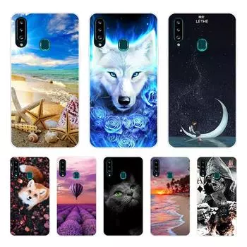 Чехол для Samsung Galaxy A20S, тонкий чехол с рисунком, прозрачные мягкие чехлы из ТПУ для телефонов Samsung A20S A20 s A20E, силиконовая задняя крышка Samsung A20