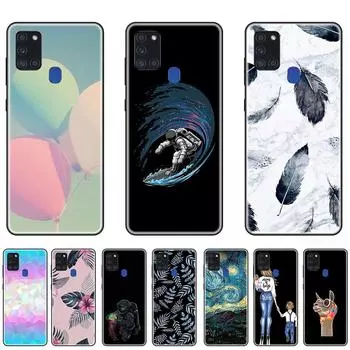 Чехол для Samsung Galaxy A21S Galaxy A 21 S черный милый мультяшный мягкий чехол из ТПУ полная защита бампер 6,5 дюймов A21S-Style 1