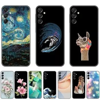 Чехол для Samsung Galaxy A24, черный, на GalaxyA24, полная защита, силиконовый, мягкий, ультратонкий, SM-A245F, роскошная задняя крышка 6,5 дюйма Galaxy A24-Style 1