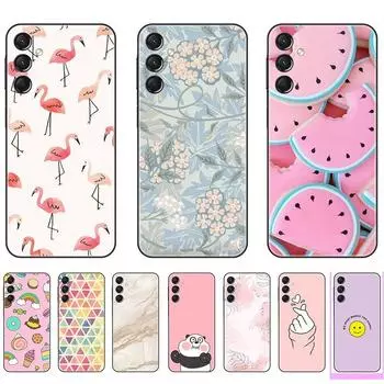 Чехол для Samsung Galaxy A24, роскошный 6,5-дюймовый черный чехол, силиконовый мягкий противоскользящий чехол из ТПУ с полной защитой на 360°, бампер SM-A245F Galaxy A24-Style 1