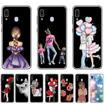 Чехол для Samsung Galaxy A30, черный, роскошный, мягкий, из ТПУ, 6,4 дюйма, задняя крышка для GalaxyA30, полная защита, противоударный бампер, ультратонкий A30-Style 1