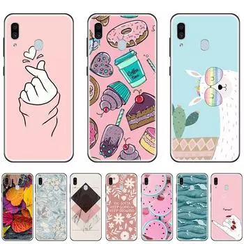 Чехол для Samsung Galaxy A30 черный силиконовый мягкий чехол на GalaxyA30 полная защита противоударный роскошный бампер 6.4 дюйма A30-Style 1