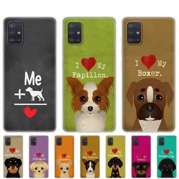 Чехол для Samsung Galaxy A31 A41 A51 A71 A01 A81 A91 A11 A30S A20S A21S A50S M11 M21 M31 M30S M40S Моя собака Йорки Папильон боксер Samsung A51