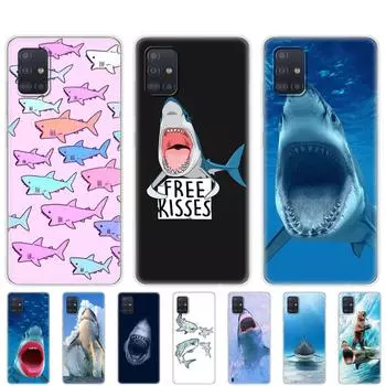 Чехол для Samsung Galaxy A31 A41 A51 A71 A01 A81 A91 A11 A30S A20S A21S A50S M11 M21 M31 M30S M40S Чехол океан Китовые акулы рыба Samsung A51