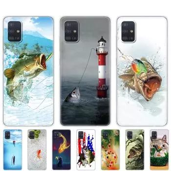 Чехол для Samsung Galaxy A31 A41 A51 A71 A01 A81 A91 A11 A30S A20S A21S A50S M11 M21 M31 M30S M40S Чехол милый золотая рыбка рыбочеловек Samsung A51