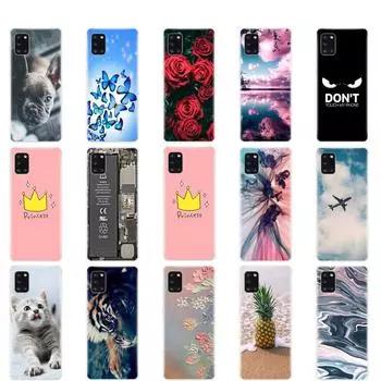 чехол для Samsung Galaxy A31 Чехол для Samsung A31 A 31 SM-A315F 6,4 ; Чехол для телефона, силиконовый мягкий чехол из ТПУ, полный защитный бампер Samsung A31