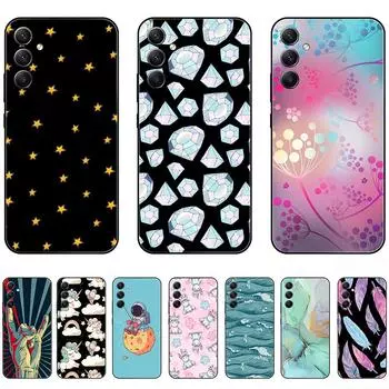 Чехол для Samsung Galaxy A34 5G 6,6 дюйма, милый мультяшный силиконовый черный бампер на Samsung GalaxyA34, противоударный ультратонкий чехол на заднюю панель Galaxy A34-Style 1