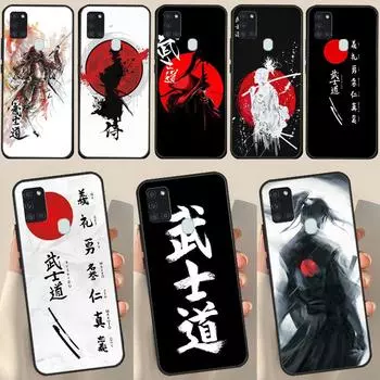 Чехол для Samsung Galaxy A34 A54 A14 A12 A22 A32 A52 A51 A71 A50 A53 A73 A13 с изображением японского самурая Samsung A71 5G