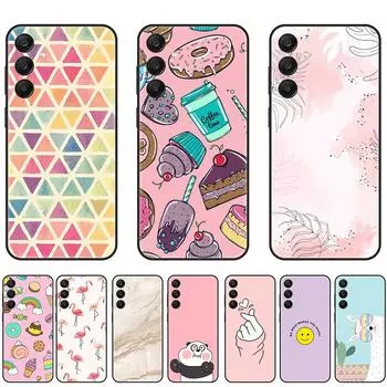 Чехол для Samsung Galaxy A35 GalaxyA35 Черный Чехол Мягкий Силиконовый Чехол Симпатичные Чехлы Полная защита Ультратонкий бампер SM-A356E A35-Style 1