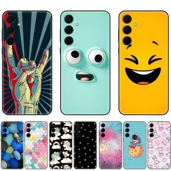 Чехол для Samsung Galaxy A35 GalaxyA35 милый мультяшный черный чехол мягкий чехол из ТПУ милые чехлы полная защита ударопрочный SM-A356E A35-Style 1