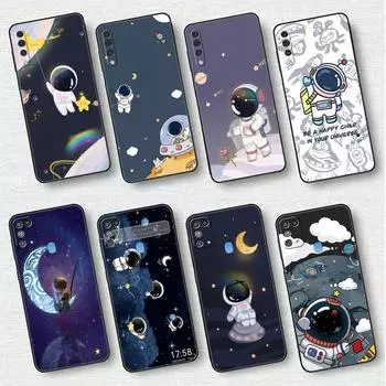 Чехол для Samsung Galaxy A50 A02s M31 A70 A30 A10 A20e A40 A10s M30s M51 M52 M22 M32 с изображением астронавта из вселенной Samsung A70