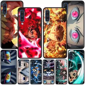 Чехол для Samsung Galaxy A50 A10 A70 A30 A20e A40 A20s A10s A10e A90 5G A80 A7 A9 с рисунком из аниме «Убийца демонов» из мягкого черного цвета Samsung A90 5G