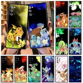 Чехол для Samsung Galaxy A50 A20e A70 A10 A40 A20s A10s M30s M23 M51 M31s, черный мягкий чехол для телефона с изображением Покемона, милого Пикачу Samsung A50