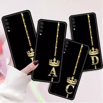 Чехол для Samsung Galaxy A50 A70 A30 A20s A20e A10 A40 A10s A10e M52 M51 M31 M30s M21, чехол для телефона розового золота, 26 букв ABC Samsung A60