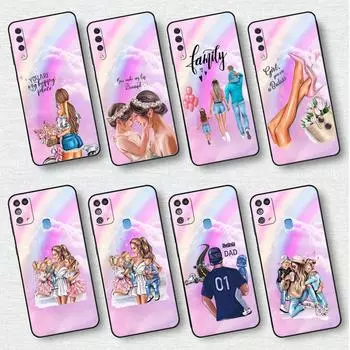Чехол для Samsung Galaxy A50 A70 A30 A20s A20e A10 A40 A10s A10e M52 M51 M31 M21 M13 5G, черный чехол для телефона Super Mom Cute Baby Samsung A70