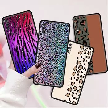 Чехол для Samsung Galaxy A50 A70 A30 A20s A20e A10 A40 A10s A10e M52 M51 M31 M30s M21 черный чехол для телефона модный леопардовый узор Samsung A60