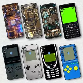 Чехол для Samsung Galaxy A50 A70 A30 A20s A20e A10 A40 A10s A10e M52 M51 M31 M30s M13 5G черный чехол для телефона винтажная печатная плата Samsung A70