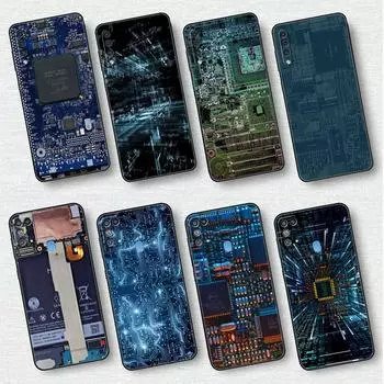 Чехол для Samsung Galaxy A50 A70 A30 A20s A20e A10 A40 A10s A10e M52 M51 M31 M30s M21 M13 5G черный чехол для телефона основная печатная плата Samsung A70
