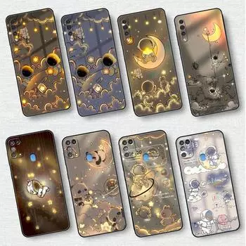 Чехол для Samsung Galaxy A50 A70 A30 A20s A20e A10 A40 A10s A10e M52 M51 M31 M30s M21 M13 5G черный чехол для телефона Astronaut Light Samsung A70
