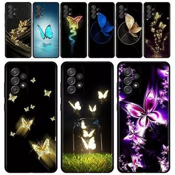Чехол для Samsung Galaxy A51 A71 A01 A11 A21 A21s A31 A41 A72 A52 A42 A32 A22 A12 A02 A02s F42, чехол для телефона, светящаяся бабочка For Samsung A71 5G
