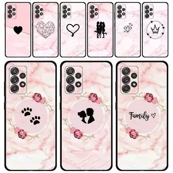 Чехол для Samsung Galaxy A51 A71 A01 A11 A21 A21s A31 A41 A72 A52 A42 A32 A22 A12 A02 A02s F42 чехол для телефона розовый мраморный цветок For Samsung A52 5G