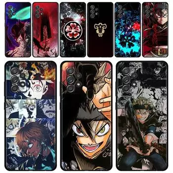 Чехол для Samsung Galaxy A51 A71 A01 A11 A21 A21s A31 A41 A72 A52 A42 A32 A22 A12 A02 A02s F42, чехол для телефона, черный клевер, аниме For Samsung A01