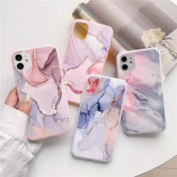 Чехол для Samsung Galaxy A51 A71 A10 A21S A31 A30 A52 S M52 A72 A50 A70 Note 10 Lite S20 FE S10 Plus TPU Marble Crack Case Bags Note 10 Lite