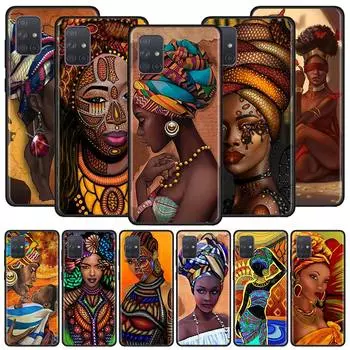 Чехол для Samsung Galaxy A51 A71 A21s A31 A41 M31 A11 M30s M51 A12 A91 A81 Мягкий чехол для телефона Funda Capa Colorful Art African Girl Samsung M21