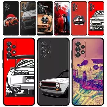 Чехол для Samsung Galaxy A51 A71 A41 A31 A11 A01 A72 A52 A42 A32 A22 A21s A02s A12 A02 с изображением японского спортивного автомобиля в стиле комиксов Samsung A01