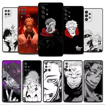 Чехол для Samsung Galaxy A52 A12 A32 A51 A21s A71 A13 A53 A22 A31 A72 A03 A02s A41, черный чехол для телефона, милый чехол для телефона Jujutsu Kaisen Anime Samsung A52 4G(5G)