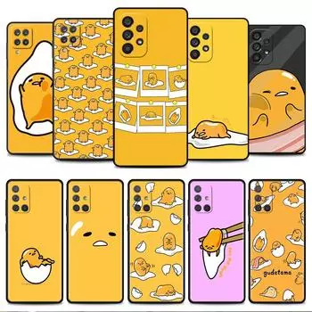 Чехол для Samsung Galaxy A52 A12 A32 A51 A21s A71 A13 A53 A22 A31 A72 A03 A02s A41, черный чехол для телефона Gudetama Samsung A52 4G(5G)
