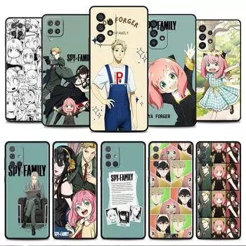 Чехол для Samsung Galaxy A52 A12 A51 A53 A33 A71 A32 A31 A21 A01 A11 A22, черный чехол из ТПУ для телефона SPY X FAMILY Anime Samsung A01