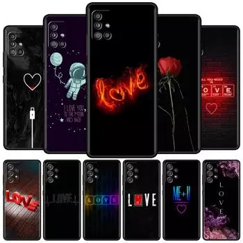 Чехол для Samsung Galaxy A52 A12 A51 A32 A71 A21s A22 A11 A02s A03 A23 A13 A53 A41 A31 A72, мягкий чехол для телефона с милым сердечком, чехол Samsung A02s