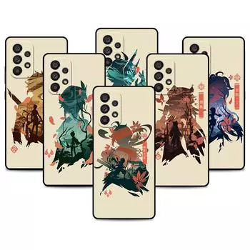 Чехол для Samsung Galaxy A52 A12 A51 A32 A21s A71 A53 A13 A32 A72 A31 A33 A22 A03 A41 Чехол для телефона Anime Genshin Impact Cute Samsung A52 4G(5G)