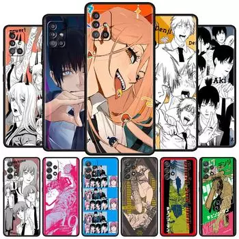 Чехол для Samsung Galaxy A52 A12 A51 A32 A71 A21s A22 A11 A02s A03 A23 A13 A53 A41 A31 A72, мягкий чехол для телефона в стиле аниме «Человек-бензопила» Samsung A02s