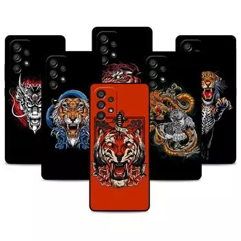 Чехол для Samsung Galaxy A52 A12 A51 A32 A21s A71 A53 A13 A32 A72 A31 A33 A22 A03 A41 Чехол для телефона Tiger Animal Samsung A52 4G(5G)