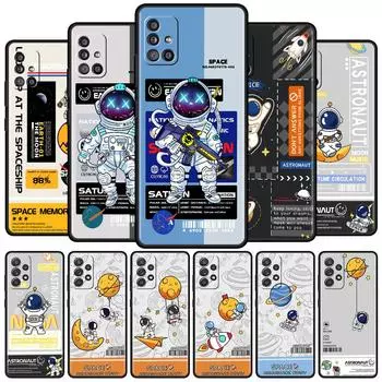 Чехол для Samsung Galaxy A52 A12 A51 A32 A71 A21s A22 A11 A02s A03 A23 A13 A53 A41 A31 A72 TPU чехол для телефона модный крутой астронавт Samsung A02s
