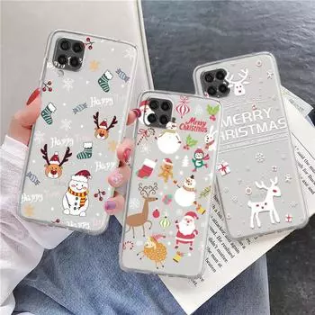 Чехол для Samsung Galaxy A52 A12 A51 A71 A32 A21s A22 A53 A23 A13 A03 A02 A41 A33 A11 A72 Phone Cove Снеговик Рождественский мультфильм Samsung A53 5G